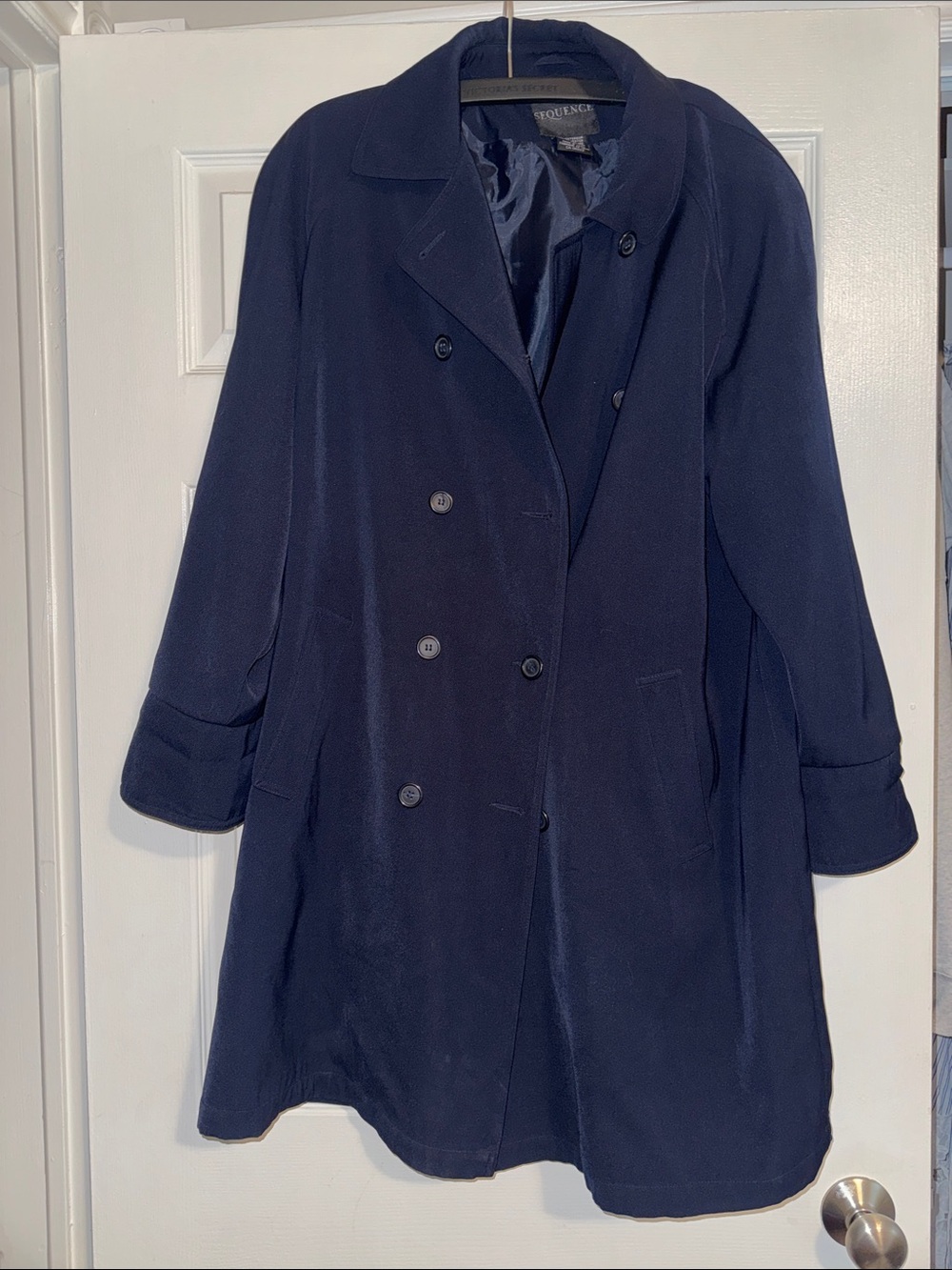 Coldwater Creek Navy Double-Breasted Pea Coat